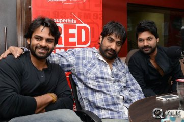 Sai Dharam Tej and YVS Chowdary at Red FM